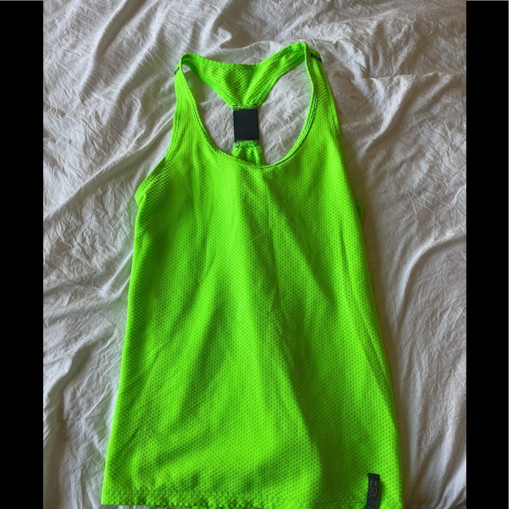UNDER ARMOUR RUN Neon green tank